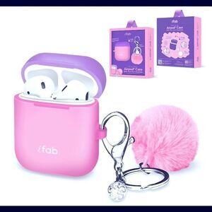 🎀I Fab Mini Pink AirPod Case With Pom Pom